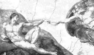 Christianity: Michelangelo 'The Creation of Man'