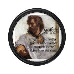 Aristotle Wall Clock: 'The educated differ from the uneducated as much as the living from the dead.' (Aristotle)