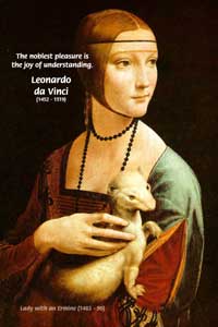 Lady with an Ermine (1483 - 90), Leonardo da Vinci, (1452 - 1519)