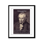 Immanuel Kant Framed Print: 'It is the duty of philosophy to destroy the illusions which had their origin in misconceptions, whatever darling hopes and valued expectations may be ruined by its explanations. My chief aim in this work has been completeness; and I make bold to say, that there is not a single metaphysical problem that does not find its solution, or at least the key to its solution, here. Pure reason is a perfect unity.' (Immanuel Kant, 1781)