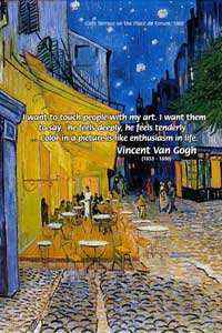 Cafe Terrace on the Place du Forum, Arles at Night (September 1888), Vincent Van Gogh, (1853 - 1890)