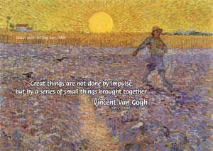 Sower with the Setting Sun (1888) painting by Dutch artist, Vincent Van Gogh (1853 - 1890).