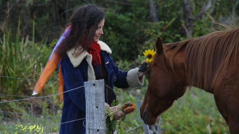 Woman with horse